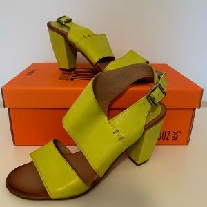 Miz Mooz acid green heels size 38 (US 8)